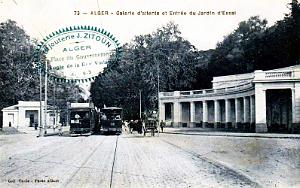 ALGER - JARDIN D'ESSAI - GALERIE D'ATTENTE ET ENTREE